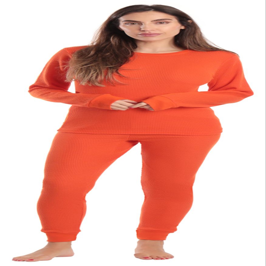 Just Love Women's Thermal Underwear Pajamas Set 95862-ORANGE-2X