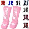 Be Smart Kids, Adults, Youth, Men and Women Muay Thai MMA Kickboxing Shin Guards, Instep Guard Training, Sparring Protective Gear Equipment Shin Kick Pads (Pink, Medium) view 1