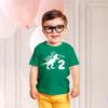 2nd Birthday Shirt boy Dinosaur rawr im 2 Toddler Two Year Old Second Dino Outfit (Green, 2 Years) view 4