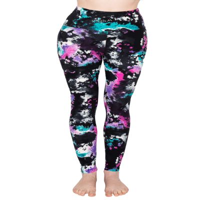 ALWAYS High Waisted Leggings for Women - Premium Buttery Soft Yoga Workout Stretch Tie Dye Print Pants Plus Size