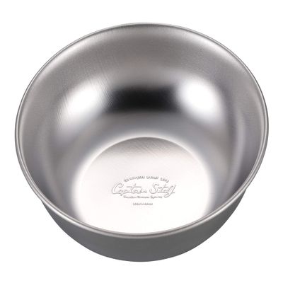 Captain Stag UW-2027 Stainless Steel Tableware, Plate, Tableware, Camping Ball, Outer Diameter 6.1 x Height 1.8 inches (15.5 x 4.5 cm), Made in Japan, Silver
