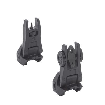 Meprolight MEPRO Fubs- FLIP Backup Sights 2 DOT Rear / 1 DOT Front - Black Body (Picatinny Rail)