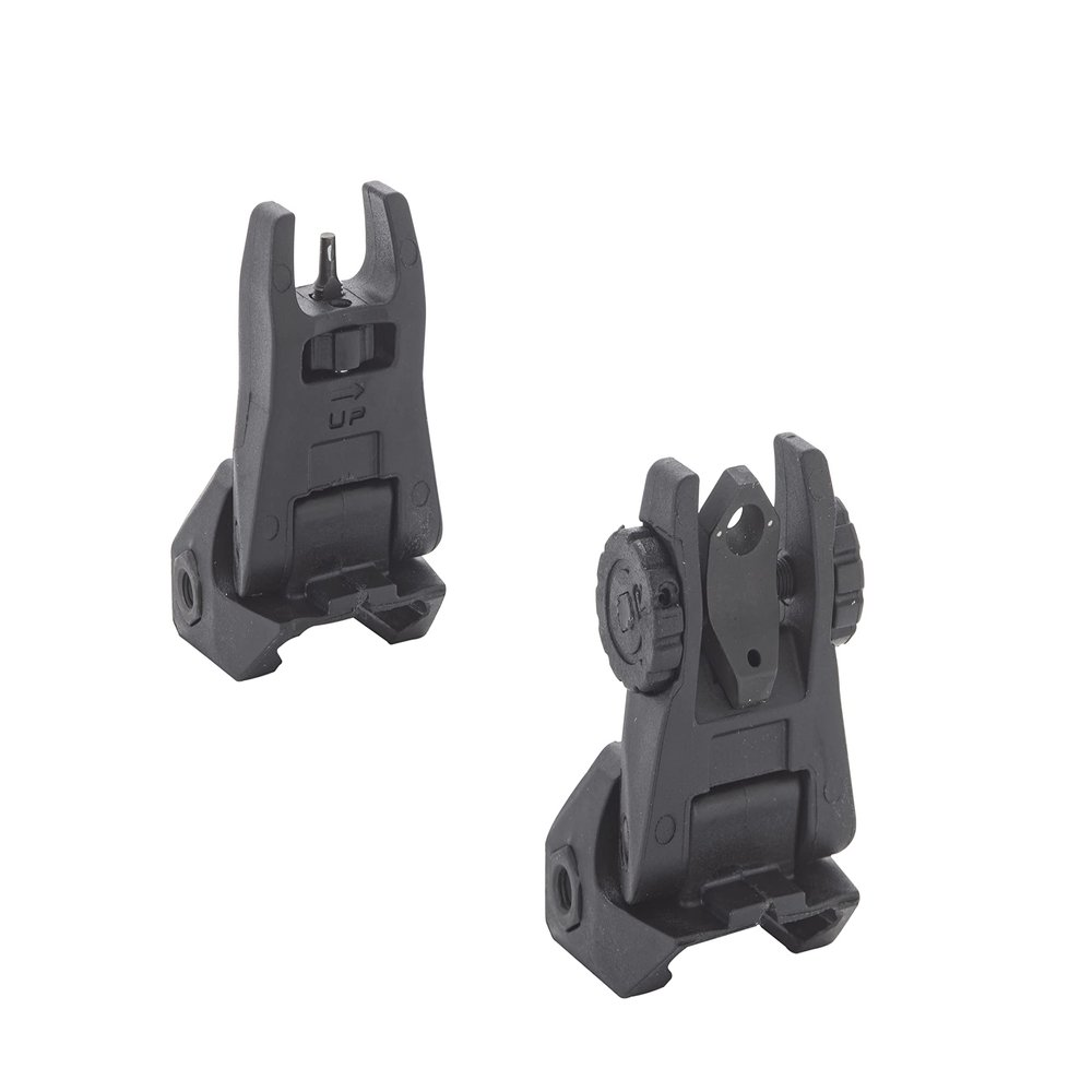 Meprolight MEPRO Fubs- FLIP Backup Sights 2 DOT Rear / 1 DOT Front - Black Body (Picatinny Rail)