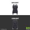 Meprolight MEPRO Fubs- FLIP Backup Sights 2 DOT Rear / 1 DOT Front - Black Body (Picatinny Rail) view 4