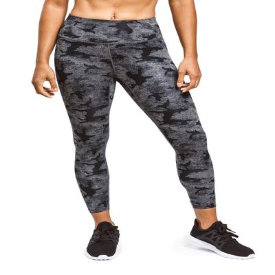 Sweat Shaper Women's Sauna Leggings Compression High Waist Yoga Pants Thermo Sweat Capris (Grey Camo, Medium)