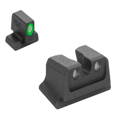 Meprolight Hyper-Bright S&W M&P Full-Size Green Ring/Green Fixed Pistol Sight Set (0417663111)