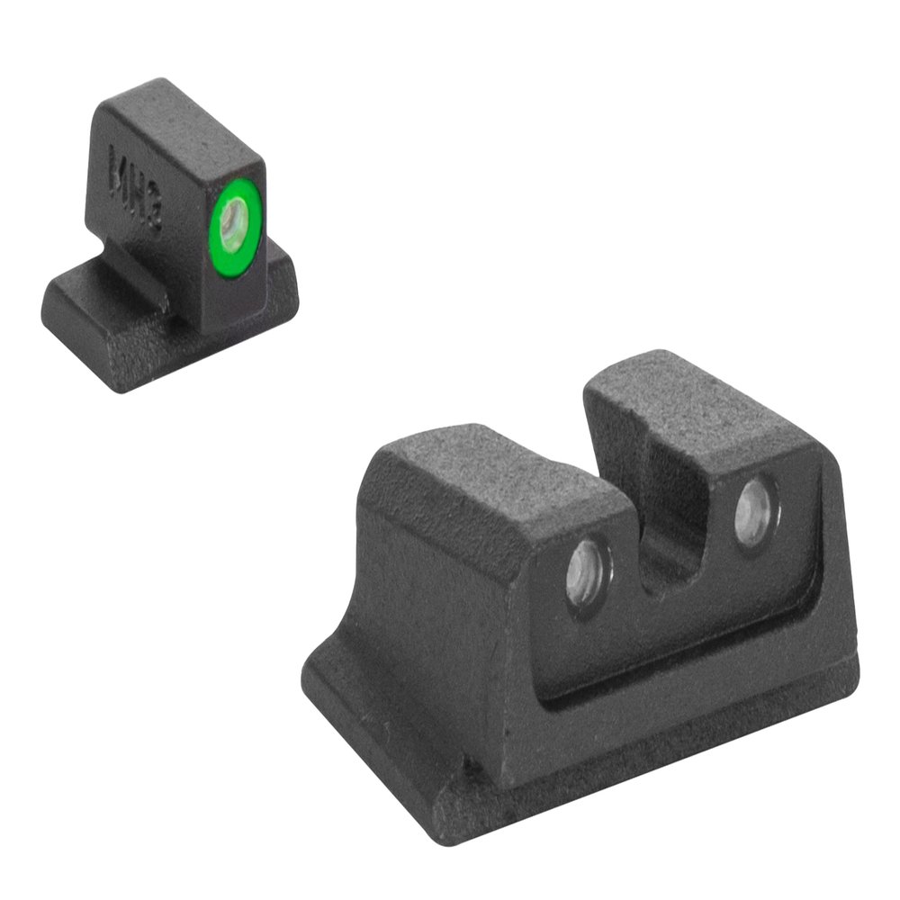 Meprolight Hyper-Bright S&W M&P Full-Size Green Ring/Green Fixed Pistol Sight Set (0417663111)