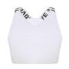 TTAO Kids Girls Ballet Dance Sports Workout Active Bra Crop Top Criss Cross Back Tanks Shirts White 4 view 1