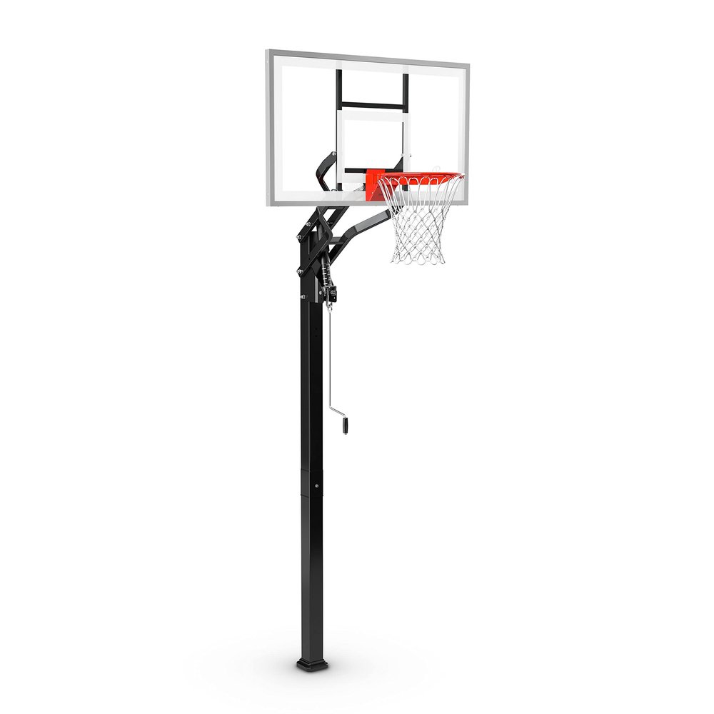 Spalding 54" Tempered Glass U-Turn In-Ground Basketball Hoop