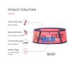 Running Pouch Belt Waist Pack Fanny Bag with 250ml Soft Water Bottle, Bounce Free Fashion Workout Jogging Travelling Money Pocket Belt for Women (Blue, L/XL) view 3