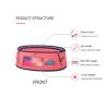 Running Pouch Belt Waist Pack Fanny Bag with 250ml Soft Water Bottle, Bounce Free Fashion Workout Jogging Travelling Money Pocket Belt for Women (Blue, L/XL) view 4