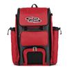 Boombah Catchers Superpack Bat Bag - 23-1/2" x 13-1/2" x 9-1/2" - Dark Charcoal/Red - Holds 4 Bats - Backpack Version (no Wheels) view 1