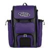 Boombah Catchers Superpack Bat Bag - 23-1/2" x 13-1/2" x 9-1/2" - Dark Charcoal/Purple - Holds 4 Bats - Backpack Version (no Wheels) view 1