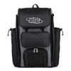 Boombah Catchers Superpack Bat Bag - 23-1/2" x 13-1/2" x 9-1/2" - Gray/Black - Holds 4 Bats - Backpack Version (no Wheels) view 1