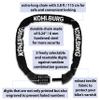 KOHLBURG Extra Long Bicycle Combination Lock - 3.8 ft Chain & 0.24 Strong Number Combination Bike Lock - Secure Chain Lock Almost 4 ft - Security 5-Digit Bike Lock Combo for Bicycle & e-Bike view 4