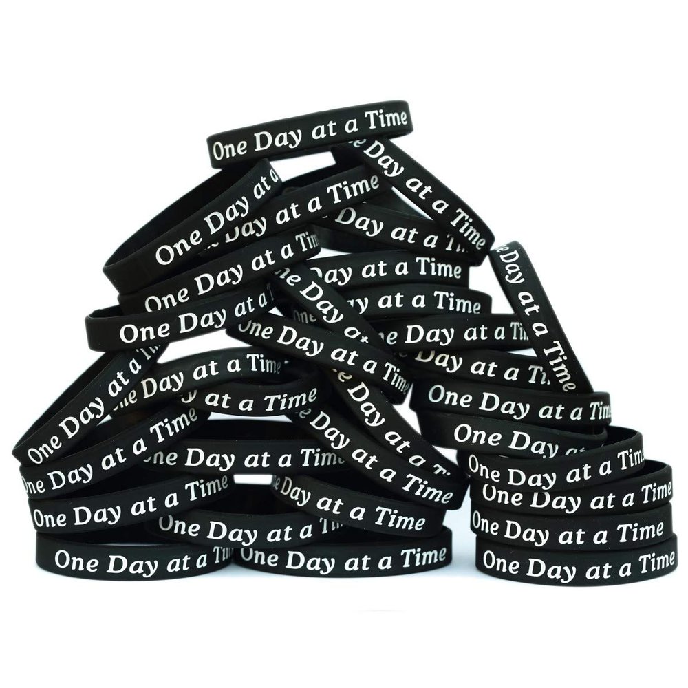 SayitBands One Hundred (100) of One Day at a Time Bracelets