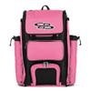 Boombah Catchers Superpack Bat Bag - 23-1/2" x 13-1/2" x 9-1/2" - Black/Pink - Holds 4 Bats - Backpack Version (no Wheels) view 1