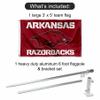 Arkansas Razorbacks Flag with Pole and Bracket Holder University Set view 2