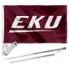 Eastern Kentucky Colonels Flag with Pole and Bracket Holder University Set view 1