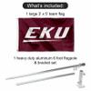 Eastern Kentucky Colonels Flag with Pole and Bracket Holder University Set view 2