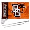 Bowling Green State Falcons Flag with Pole and Bracket Holder University Set view 1