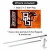 Bowling Green State Falcons Flag with Pole and Bracket Holder University Set view 2