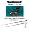 Coastal Carolina Chanticleers Flag with Pole and Bracket Holder University Set view 2