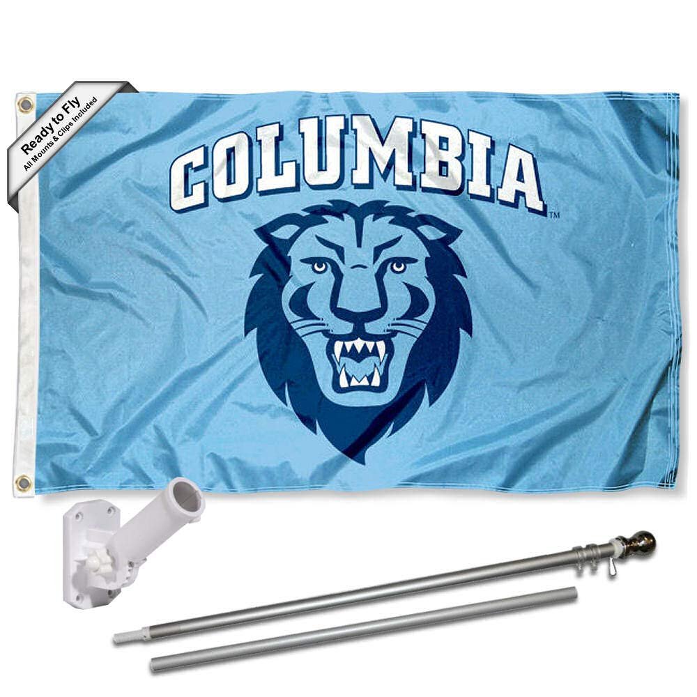 Columbia Lions Flag with Pole and Bracket Holder University Set