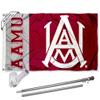 Alabama A&M Bulldogs Flag with Pole and Bracket Holder University Set view 1