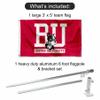 Boston Terriers Flag with Pole and Bracket Holder University Set view 2