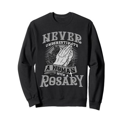 Catholic Holy Rosary Virgin Mary Inspiring Gift For Women Sweatshirt