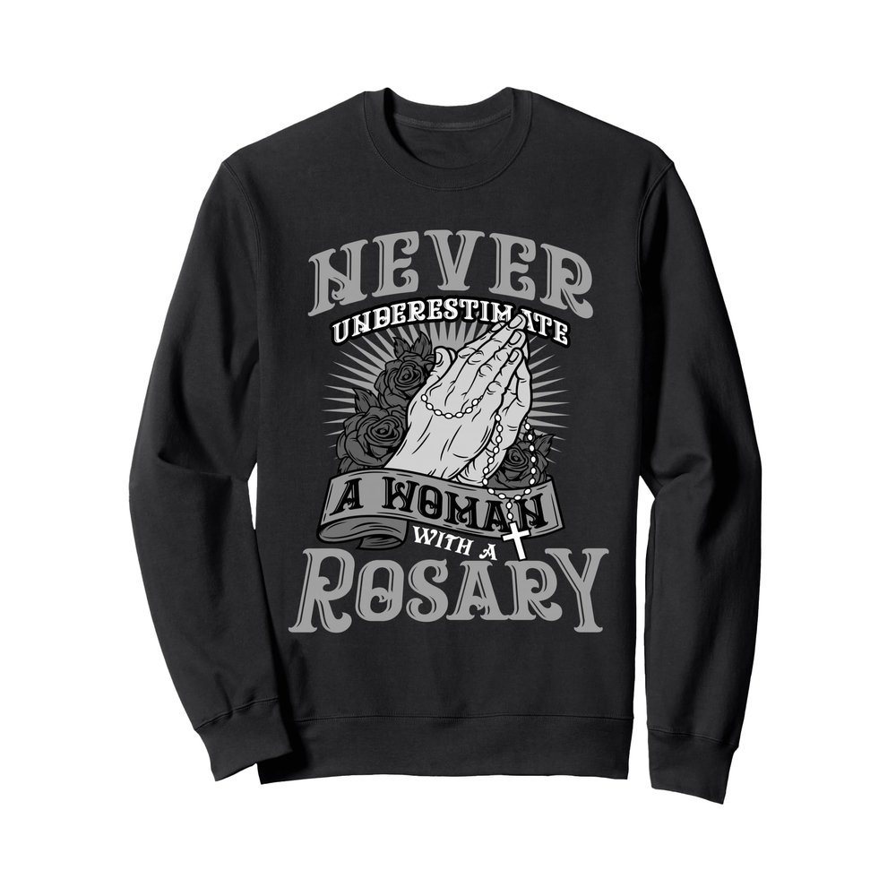 Catholic Holy Rosary Virgin Mary Inspiring Gift For Women Sweatshirt
