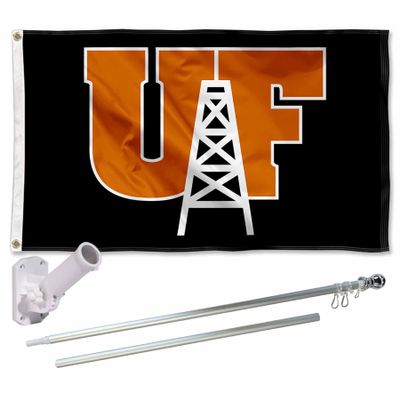 Findlay Oilers Flag with Pole and Bracket Holder University Set