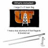 Findlay Oilers Flag with Pole and Bracket Holder University Set view 2