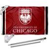 Chicago Maroons Flag with Pole and Bracket Holder University Set view 1