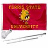 Ferris State Bulldogs Flag with Pole and Bracket Holder University Set view 1
