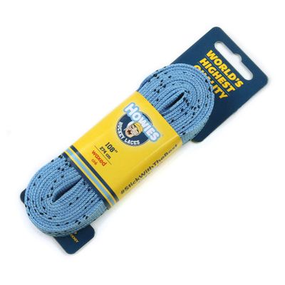 Howies Hockey Skate Laces - 1 Pack - Colored Wax (Choose Your Color) for Youth, Junior and Senior Skates. Premium Quality Used by Athletes of All Ages; Minor, Pro. Crafts (Powder Blue, 120.0")