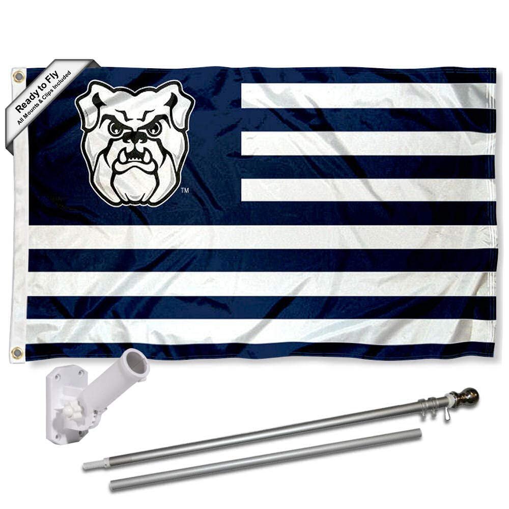 Butler Bulldogs Flag with Pole and Bracket Holder University Set