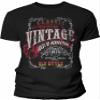 51st Birthday Gift Shirt for Men - Vintage 1975 Aged to Perfection - Sturgis - Black-001-4X view 1