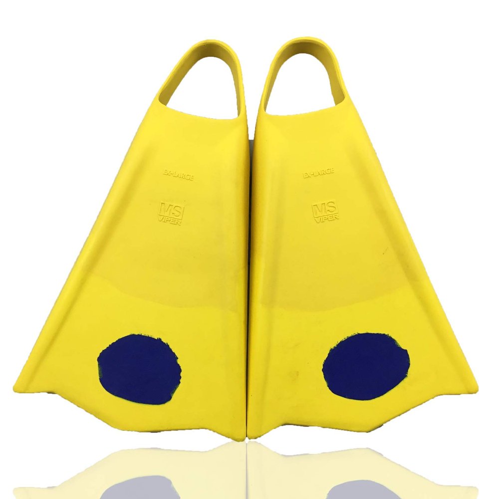 Mike Stewart Viper Swimfins - Yellow/Blue-M