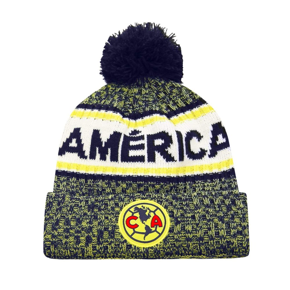 Icon Sports Club America Beanie  Official Soccer Football Team Knit Winter Warm Pom Cap Adult Unisex Casual Hat for Men Women CA42BN