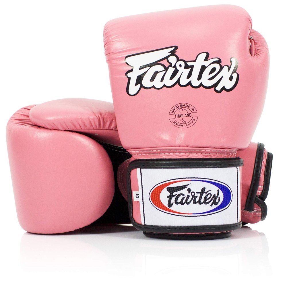 Fairtex BGV1BR Muay Thai Boxing Breathable Gloves for Men, Women, Kids | MMA Gloves, Kickboxing, Gym, Workout | Premium Quality, Light Weight & Shock Absorbent 16 oz Boxing Gloves-Pink