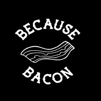 Because Bacon MKR Decal Vinyl Sticker |Cars Trucks Vans Walls Laptop|White|5.5 x 4.9 in|MKR2068