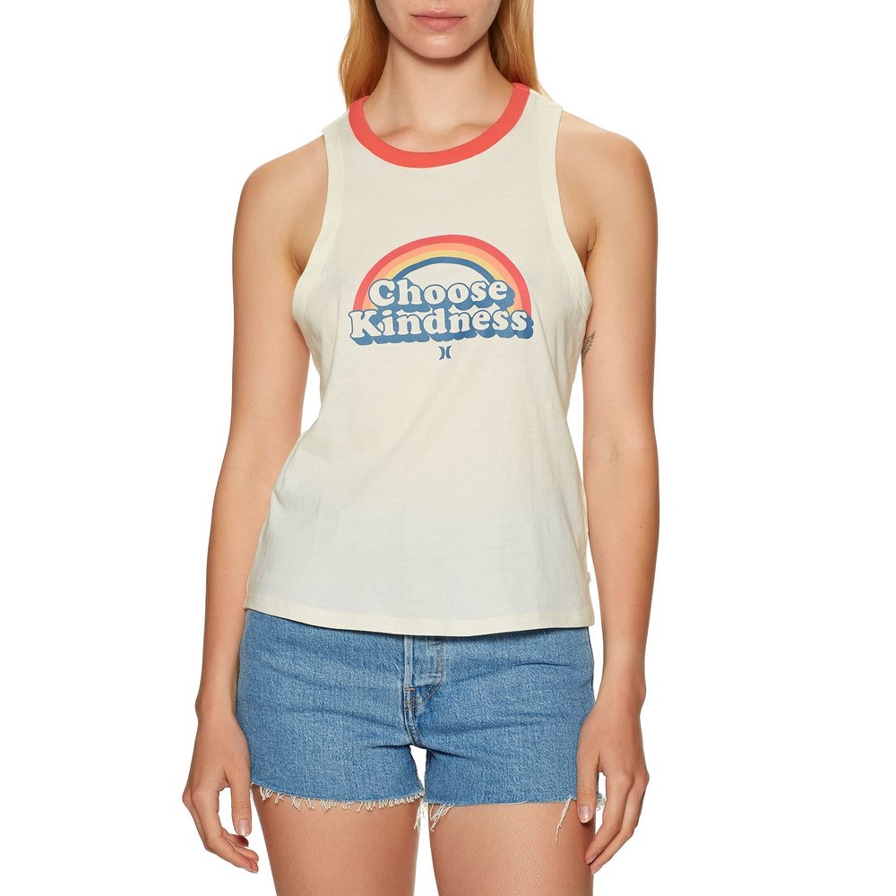 Hurley Choose Kindness Ringer Tank Tofu SM (US 3-5)