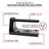 Spartan Mounts Universal Pistol Revolver Wall Mount | Display Hook Adapter Bore Mount Storage System for Gun Airsoft Pistol Revolver (10mm/.40/.45) view 2