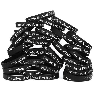 SayitBands One Hundred I'm Alive and I'm Trying Bracelets