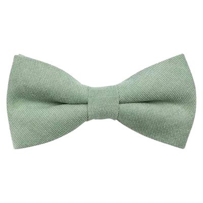 Boys Luxury Pre-Tied Bow Tie  Sage Green Cotton Blend with Elastic Strap, Adjustable Fit for Kids & Children. Matching Braces, Adult Bow Ties, Ties And Pocket Squares Available