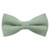 Boys Luxury Pre-Tied Bow Tie  Sage Green Cotton Blend with Elastic Strap, Adjustable Fit for Kids & Children. Matching Braces, Adult Bow Ties, Ties And Pocket Squares Available view 1