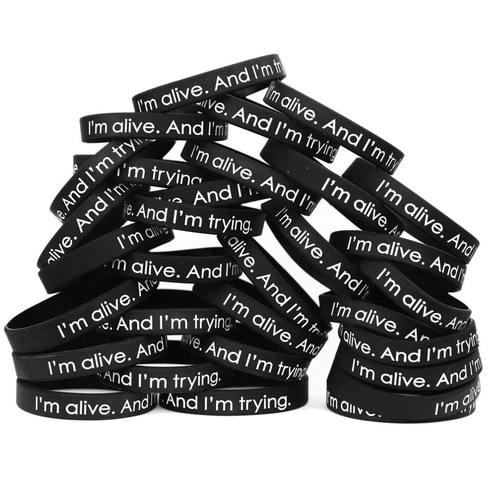 SayitBands Fifty I'm Alive and I'm Trying Bracelets
