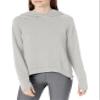 Danskin Women's Tapered Pullover Sweatshirt Hoodie, Light Grey Heather, Large view 4
